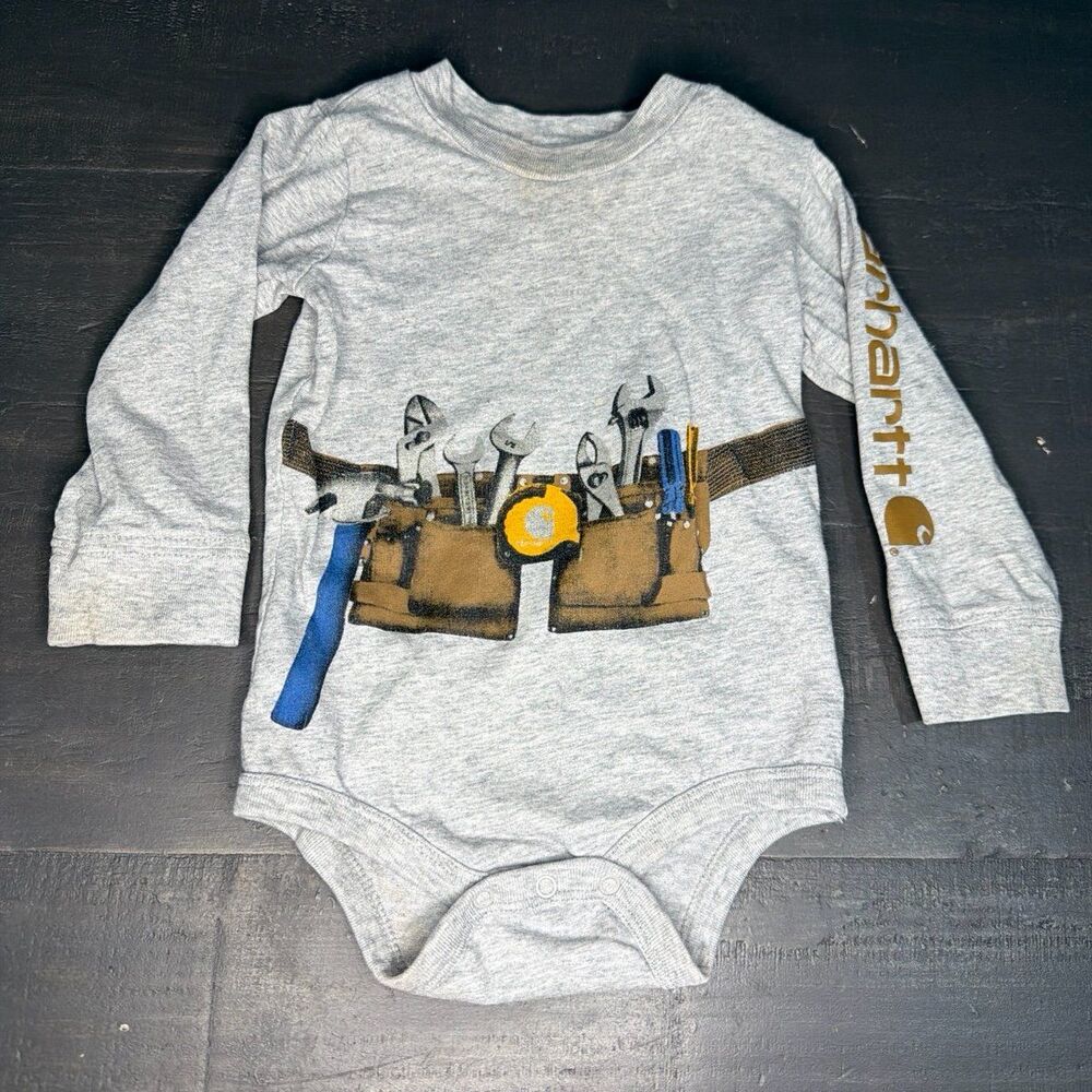 Carhartt Tool Belt Long Sleeve Baby Bodysuit 12M
